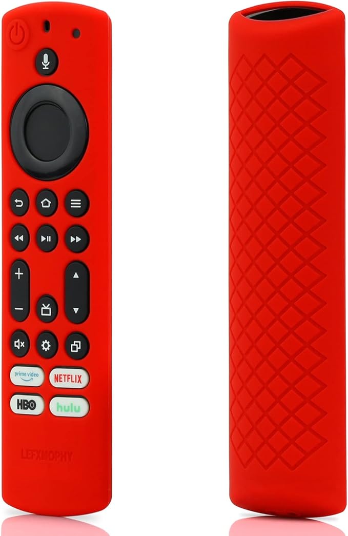 LEFXMOPHY CT95018 Cover Case Replacement for Insignia Toshiba NS-RCFNA-21 CT-RC1US-21 Pioneer TV Remote Cover, Red Silicone Protective Skin Protector with Lanyard