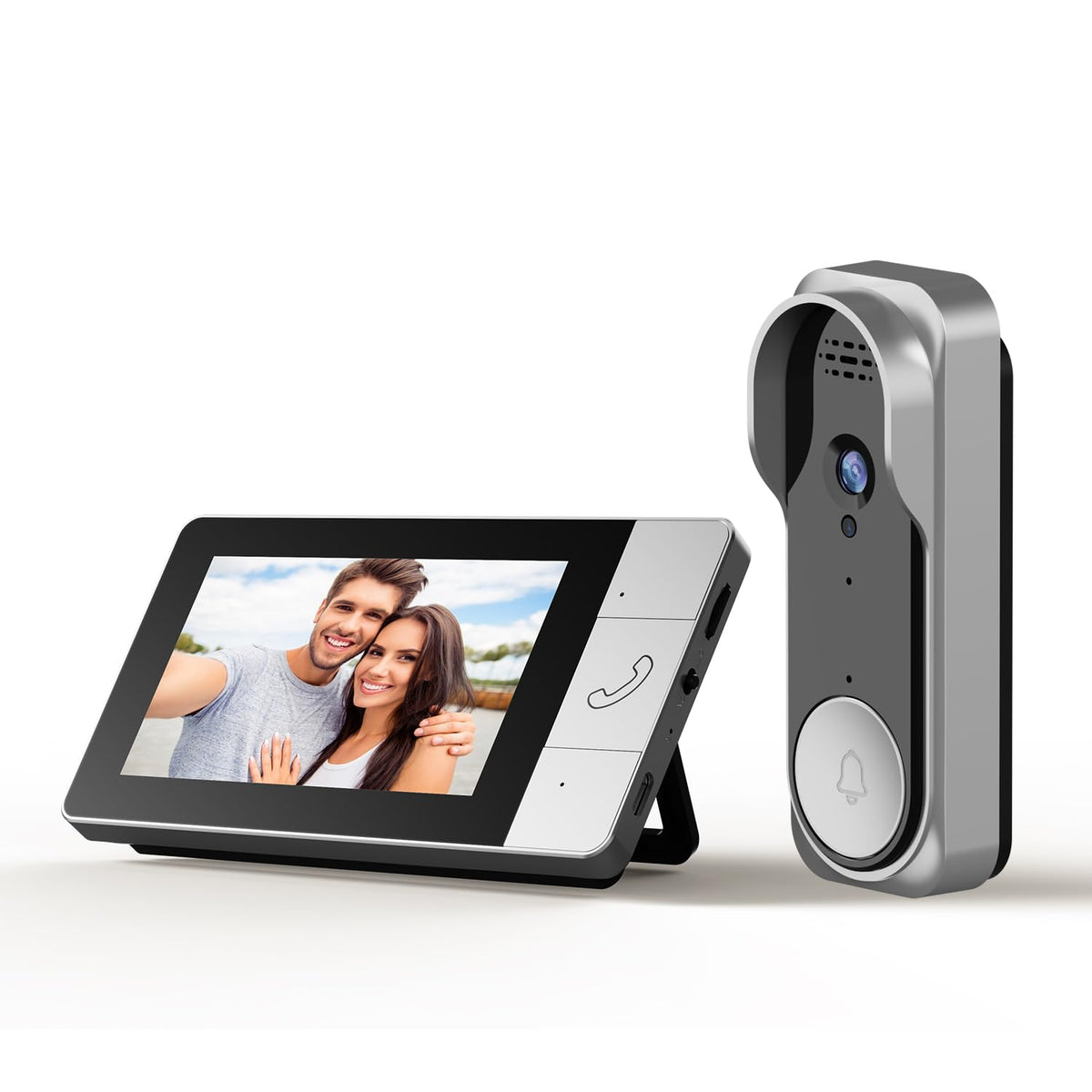 Wireless Video Doorbell, 130° Wide Angle, Infrared N - Image 1