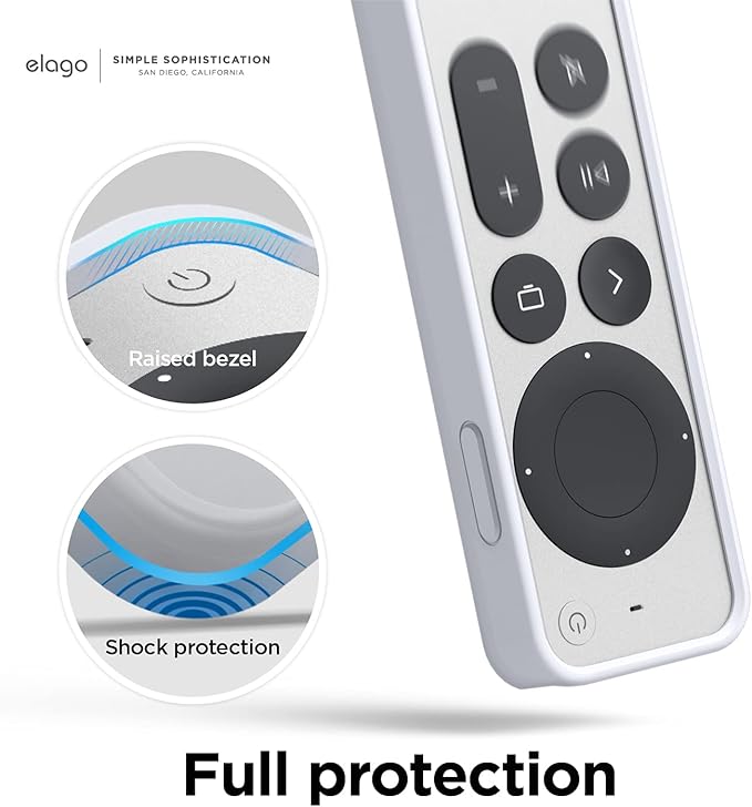 elago R4 Retro Case Compatible with 2022 Apple TV 4K Siri Remote 3rd Generation, Compatible with 2021 Apple TV Siri Remote 2nd Gen - Classic Controller Design [Non-Functional] (Nightglow Blue)