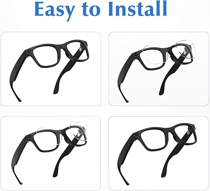Replacement Lenses Compatible with Ray-Ban Meta Wayfarer RW4006 50mm Smart Glasses for Women Men-Non/Polarized Lenses