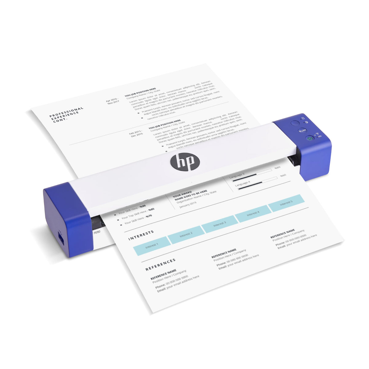 HP PS150 USB Photo Scanner, Document Scanner, Duplex 15 ppm, Wi-Fi Direct