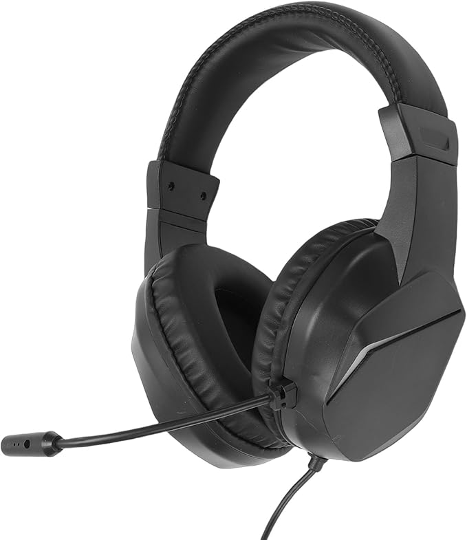 ciciglow USB Wired Gaming Headset, 7.1 Surround Sound, Computer Headset with Noise Cancelling Mic, 40mm Driver, Memory Foam Cushion, RGB Lights, Wired Headphones for PC, Laptop (Black)