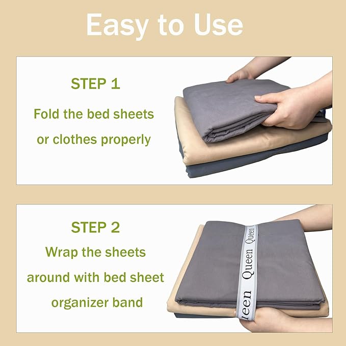 10 Pieces Bed Sheet Organizer Bands, Sheet Organizers and Storage Label Bands, Sheets Organizer for Closet, Sheet Label for Bedding, Sheet Keepers Linen Labels Bedding Bands (Grey, 10Pcs)