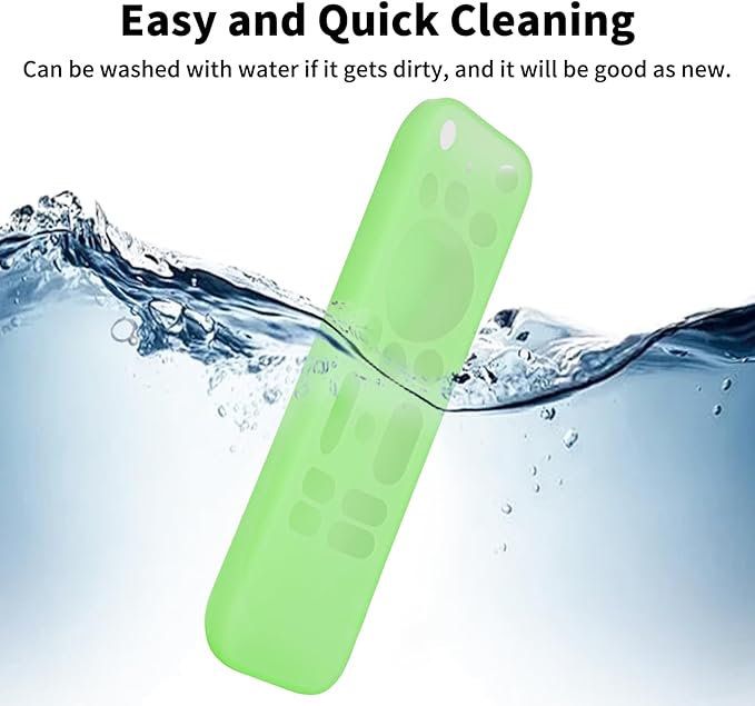 Silicone Remote Control Case Compatible with Onn 100024646 100026240 4K UHD Stick TV Box Remote Shockproof Protective Shell Cover with a Lanyard (Fluorescent Green)