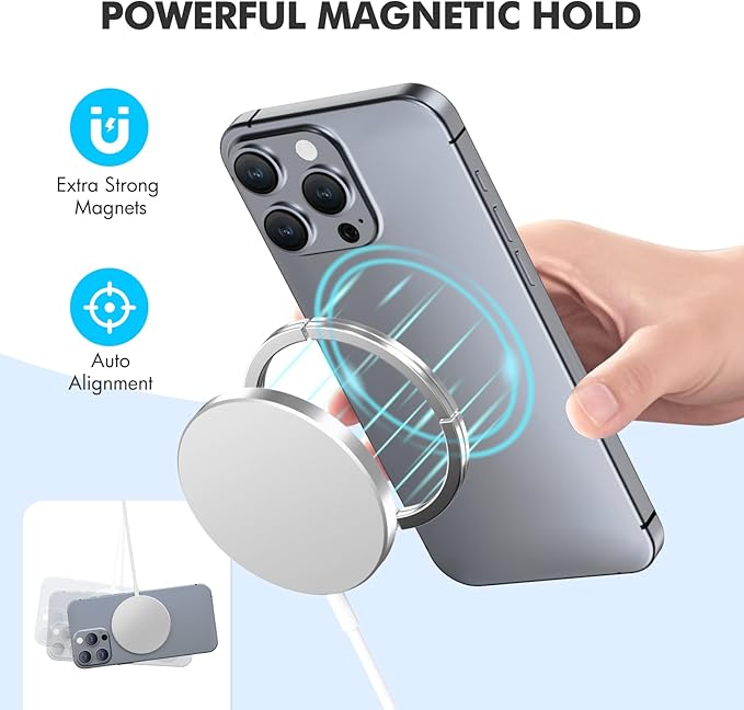 3Pack Magnetic Wireless Charger Pad: 15W Fast Qi Slim Portable Charging Pad for iPhone 17/17 Pro/17 Pro Max/Air/16 15 14 13 12 Pro Max Plus mini - AirPods 4 3 2 Pro 3 - Strong Magnet & Case-Friendly