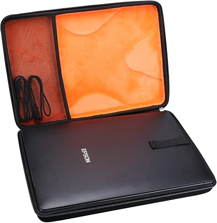 Mchoi Hard Case for Epson Perfection V39/V39 II/V19/V19 II Scanner EVA Hard Shell, Shockproof, Cable Organizer Pocket, for Travel & Office