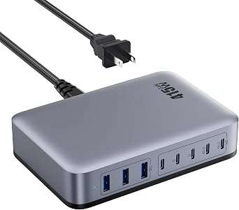 USB C Charger 415W USB C Charger Block, 8-Ports GaN IV Fast Charging Station Hub, Dual PD 100W Laptop Charger Adapter,for MacBook Pro/Air/iPad/iPhone16/15/14/Apple Watch/DELL/Samsung for Home Office