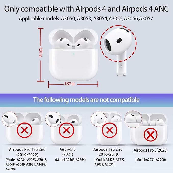 Compatible with Airpods 4 Case, Cute Fashion Birthday Cake Design for Airpods 4th Generation Case Cover, Shockproof Protective Hard Case with Keychainn for Airpods 4 Gen for Women Girls,Blue