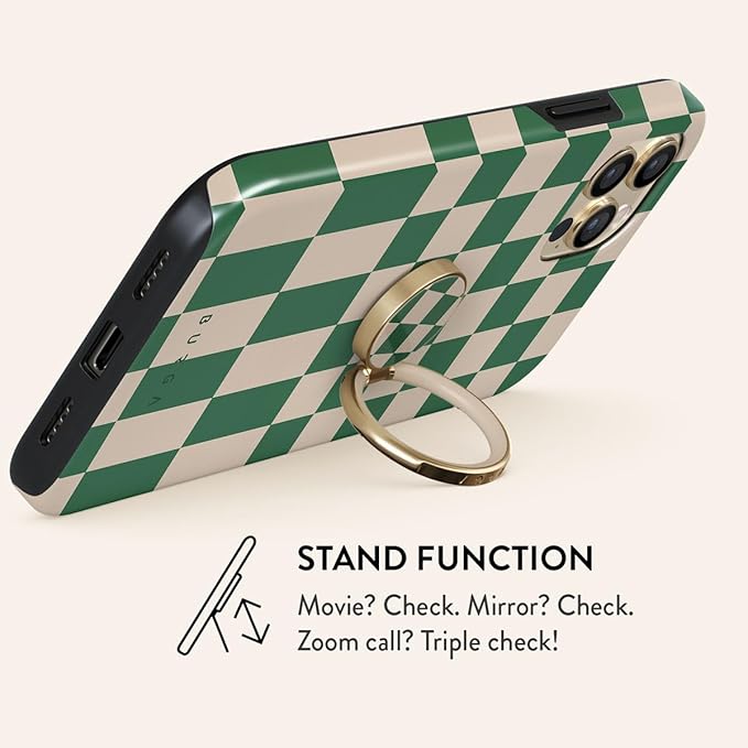 BURGA Cell Phone Ring, Holder Grip and Stand - Finger Phone Grip for Back of Smartphone Case, Kickstand 360 Rotation, Universal Ring for iPhone Samsung Galaxy Huawei Google Pixel, Stylish Accessories