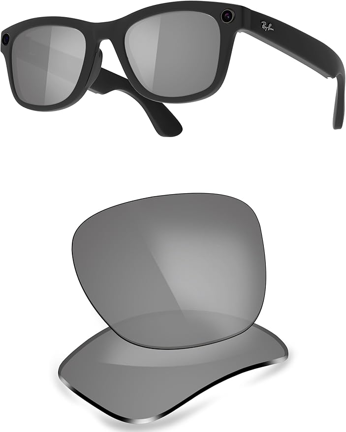 ThunderClap POLARIZED Replacement Lenses Compatible with Ray-Ban Meta Wayfarer RW4006 50mm | RW4008 53mm Smart Glasses