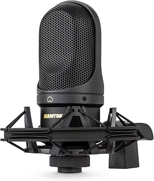 SUUNTOK XLR Condenser Microphone, Recording Microphone with Shock Mount, Home Studio Mic Kit for Voice-Over, Streaming, ASMR, You-Tube Live, Content Creation (Black)