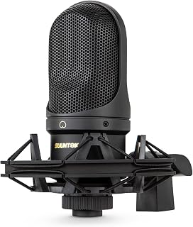 SUUNTOK XLR Condenser Microphone, Recording Microphone with Shock Mount, Home Studio Mic Kit for Voice-Over, Streaming, ASMR, You-Tube Live, Content Creation (Black) - Image 1