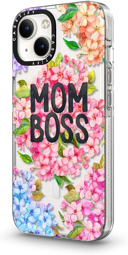 CASETiFY Clear iPhone 14 Case [Not Yellowing / 6.6 ft. 3X Military Grade Drop Protection/Compatible with Magsafe] - MOM BOSS - Clear