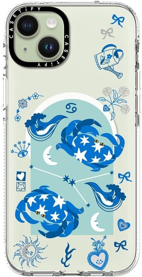 CASETiFY Clear iPhone 15 Plus Case [Not Yellowing / 6.6 ft. 3X Military Grade Drop Protection/Compatible with Magsafe] - Cancer - Clear