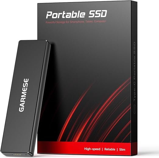Portable External SSD 500GB, Up to 1000MB/s, USB 3.2 Gen 2 External Solid State Drive, USB-C SSD for PC, Laptop, Mac, Tablet & Game Console
