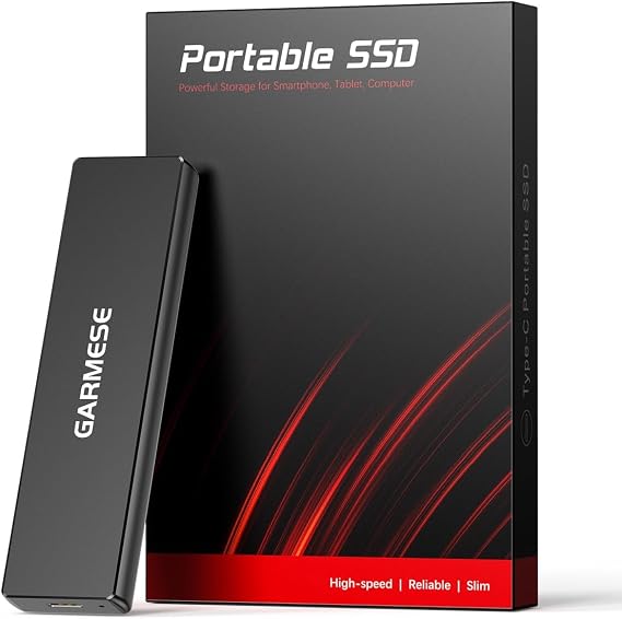 Portable External SSD 500GB, Up to 1000MB/s, USB 3.2 Gen 2 External Solid State Drive, USB-C SSD for PC, Laptop, Mac, Tablet & Game Console