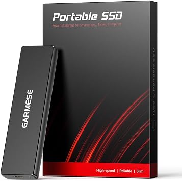 Portable External SSD 500GB, Up to 1000MB/s, USB 3.2 Gen 2 External Solid State Drive, USB-C SSD for PC, Laptop, Mac, Tablet & Game Console