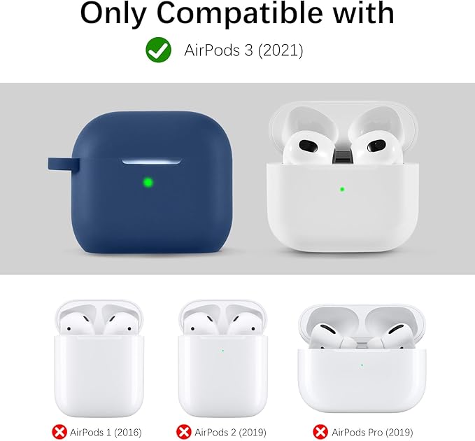 VISOOM Case for Airpods 3 Pink Airpods 3rd Cases 2021 Silicone for iPod 3 Earbuds Case Cover Women Wireless Charging Case with Accessories Girl Bling Keychain for Apple Ear Buds 3rd Generation