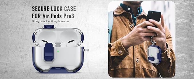 for AirPods Pro 3 Case (2025) with Phone Stand & Cleaner Kit, Cute Soft Silicone Cover for AirPods Pro 3rd Genera case with Keychain for Women Men with Keychain for Airpod Pro case(2025) Dark Blue