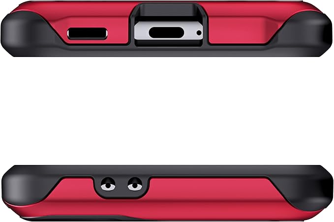 Ghostek ATOMIC slim S21 Case with Protective Aluminum Metal Bumper and Crystal Clear Back Design Heavy Duty Shock-Absorbent Protection Designed for 2021 Samsung Galaxy S 21 5G (6.2 Inch) (Phantom Red)