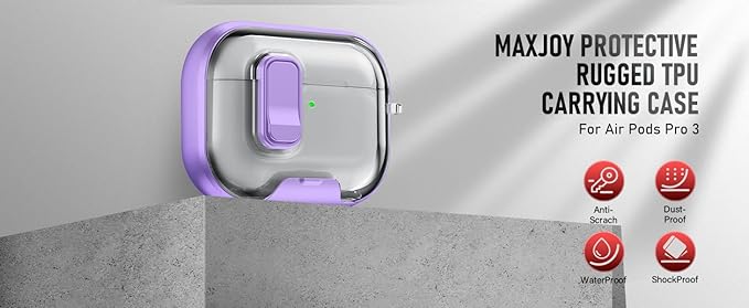 for AirPods Pro 3 Case (2025) with Phone Stand & Cleaner Kit, Cute Soft Silicone Cover for AirPods Pro 3rd Genera case with Keychain for Women Men with Keychain for Airpod Pro case(2025) Light Purple