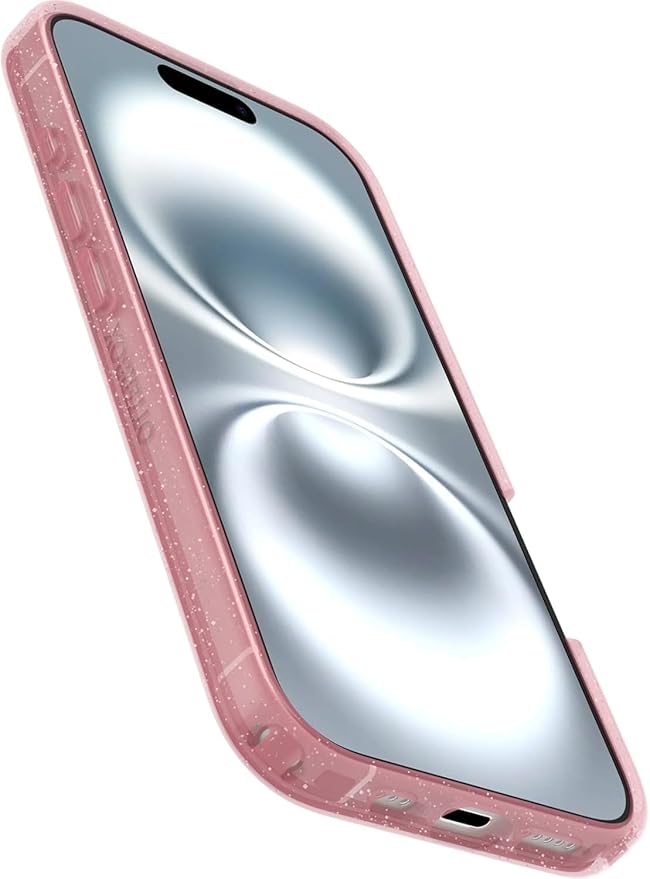 OtterBox iPhone 16 (Only) - Bundle: Symmetry+ Clear Series Case - Thimbleberry (Pink) - Premium Glass Screen Protector - Snaps to MagSafe - Ultra-Sleek - Raised Edges Protect Camera & Screen