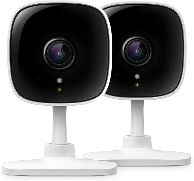 Tapo 2K Security Camera for Baby Monitor, Dog Camera w/Motion Detection, 2-Way Audio, Night Vision, Cloud & SD Card Storage (Up to 256 GB), Works w/Alexa & Google Assistant, 2-Pack C110P2