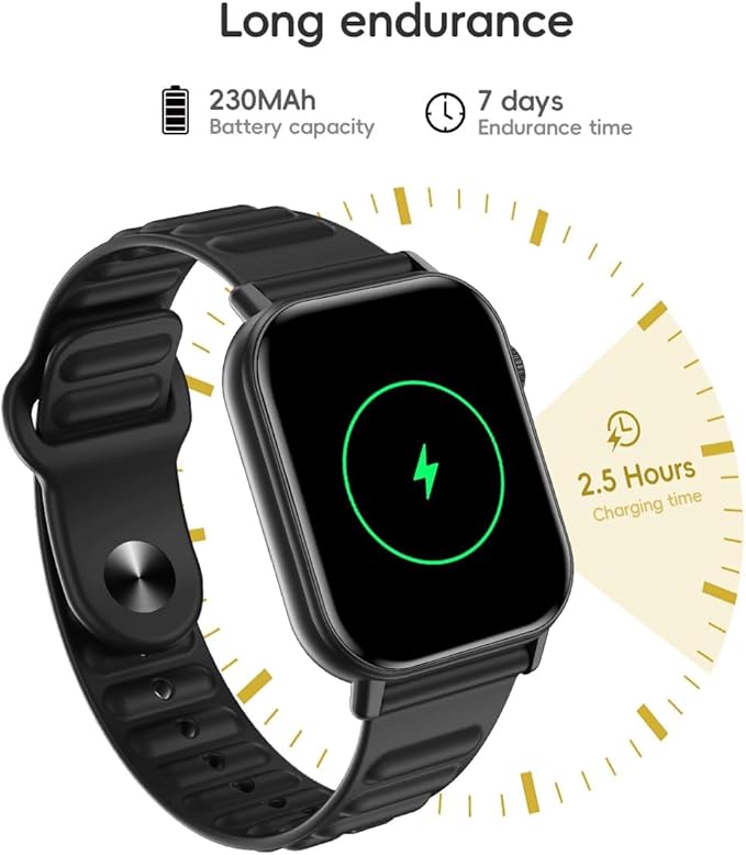 Smart Watch Sports Pedometer, Fitness Tracker Bluetooth Call Heart Rate Blood Oxygen Sleep Monitor,100 Sports Modes Waterproof for iOS Android Men's Women's Smart Watch (Black)