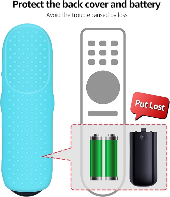 [Pack of 2] Remote Case for Smart TV Remote XRT270 Control Cover, Silicone Controller Case Cover Compatible with XRT270 Silicone Sleeve(Glow Pink+Glow Blue)