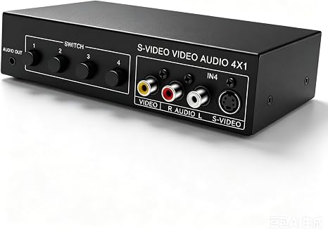 4x1 S-Video and Sound Switcher 4 in 1 Out 720P