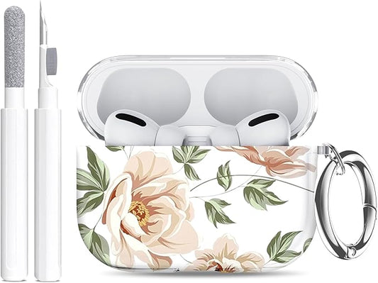 for AirPods Pro 3 Case (2025) with Cleaner Kit, Cute Soft Silicone Cover Compatible AirPods Pro 3rd Genera case with Keychain for Women Men with Keychain for Airpod Pro case(2025) Nude Rose