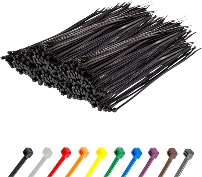 GTSE 14 Inch Black Zip Ties, 1,000 Bulk Pack, 40lb Strength, UV Resistant Long Nylon Cable Ties, Self-Locking 14" Tie Wraps
