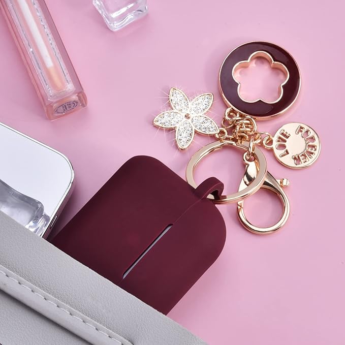 Case for Airpods Pro 1st 2nd Generation - VISOOM Airpods Pro 1/2 Cases Cover Women Silicone iPod Pro 2 Earbuds Wireless Charging Case Girl Bling Keychain for Apple Airpod Gen Pro 2