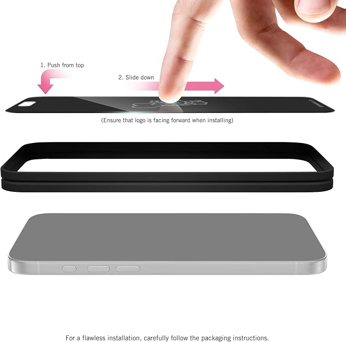 Hello Kitty Balloon Privacy Screen Protector - for iPhone 14 Plus,13 Pro Max - with Disappearing Logo - Scratch-Resistant and Easy-to-Install Screen Protectors (Includes Installation Tray)