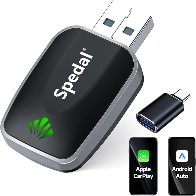 Seamless Auto-Connect CarPlay Adapter, Upgrade 2in1 Wireless WLAN Dual-Band