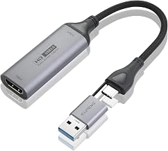 ELUTENG 4K HDMI Game Capture Card, USB 3.0/Type-C 1080P 60FPS Low Latency