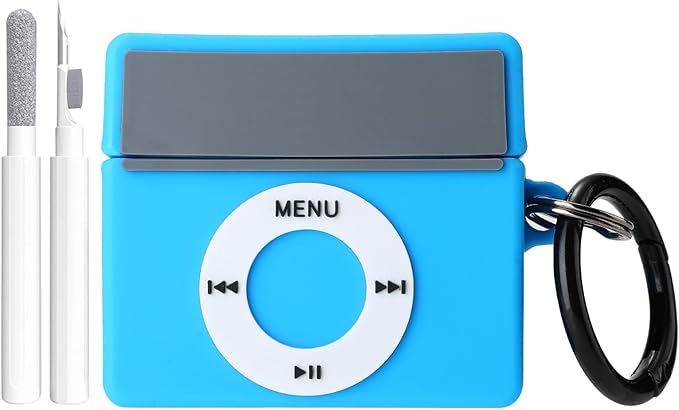 Maxjoy for Airpod 3rd Generation Case, Classic MP3 Design Kawaii Fun Cool Unique Stylish Case with Cleaner kit, Cute Soft Silicone Funny Air Pods Cases Cover for Airpods 3rd, Blue