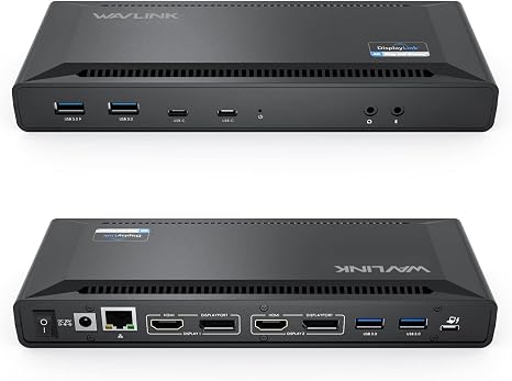 WAVLINK Dual 4K 60Hz Displaylink USB C Docking Station (2HDMI+2DP)