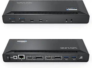 WAVLINK USB C Displaylink Docking Station Dual 4K@60Hz(2 HDMI+2DP)