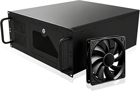 4u Server Chassis,Rack Mount ATX Pc case,3.5″ Bays,1xFan,2xUSB3.0
