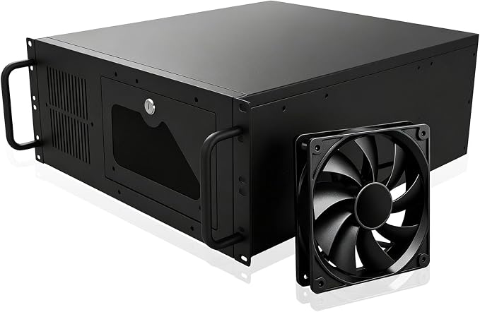 4u Server Chassis,Rack Mount ATX Pc case,3.5″ Bays,1xFan,2xUSB3.0