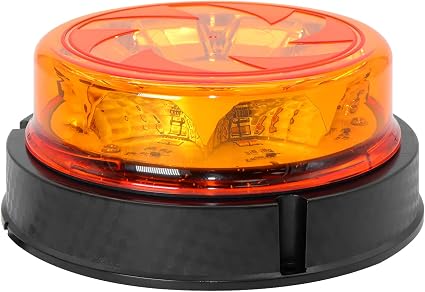 Agrieyes W47S w/Replaceable Lens Amber LED Beacon Lights, Emergency Strobe
