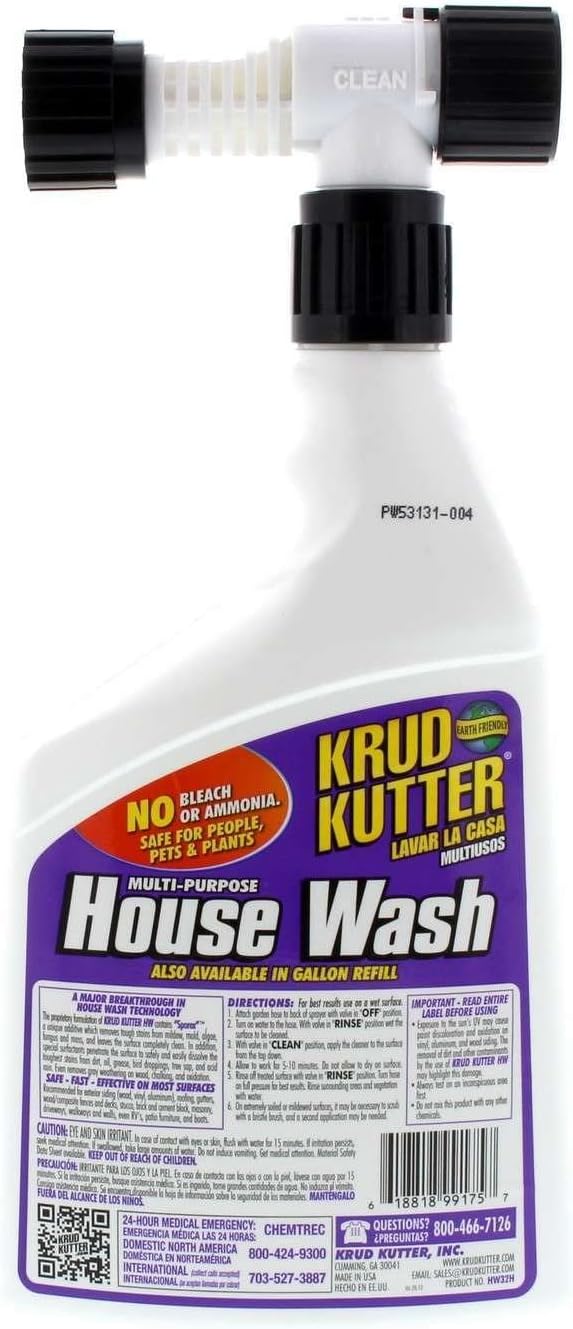 Krud Kutter HW32H4 Multi-Purpose House Wash, 32 oz (Pack of 2)