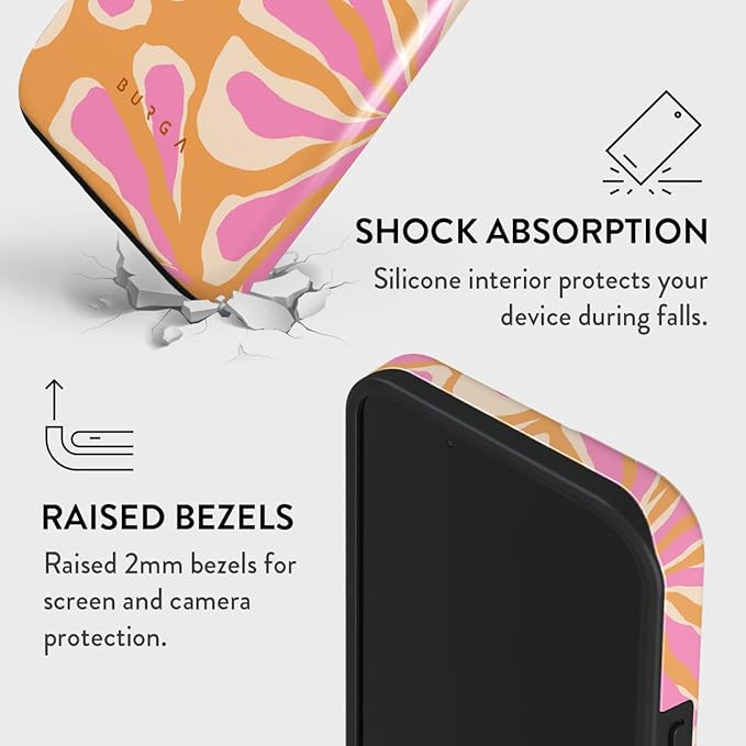 BURGA Phone Case for iPhone 14 - Cute, Trendy, Aesthetic, Pattern Phone Cover, Hard Shell Protection - fits Apple iPhone 14 Case for Women and Men