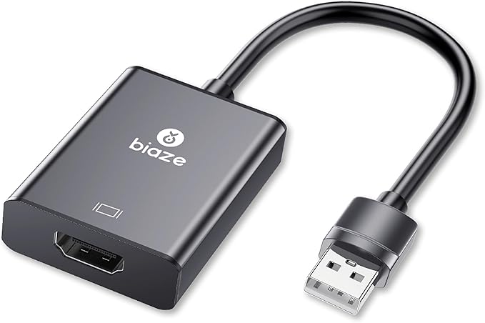 USB to HDMI Converter, Supports 4K@60Hz HDR, Compatible with laptops/desktops/TVs/Monitors/projectors. HDMI to USB Adapter, Compatible with Windows/Mac Systems (USB to HDMI Converter)