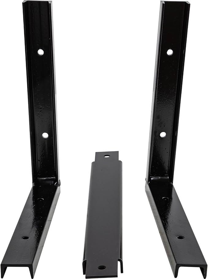 Buyers Products - 1701000 Mounting Brackets For 24/36 Inch Poly Truck Boxes, Black Steel, 15 x 14 Inches