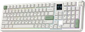 EPOMAKER RT100 PRO Wireless Gaming Keyboard with 1.54" Screen&Knob, RGB