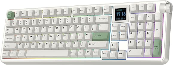 EPOMAKER RT100 PRO Wireless Gaming Keyboard with 1.54" Screen&Knob, RGB - Image 1