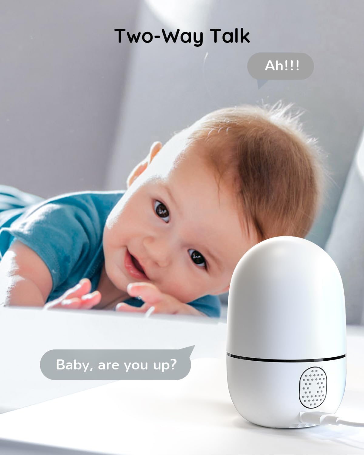 Indoor WiFi Security Camera Dual-Lens 360° PTZ No Subscription Motion Tracking and Night Vision