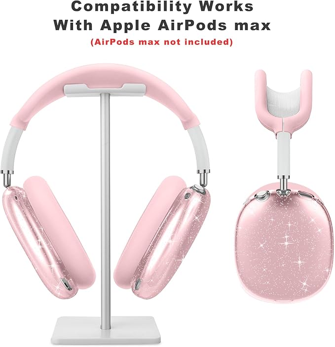 for AirPods Max case Cover,Anti-Scratch Ear Pad Case Cover/Ear Cups Cover/Headband Cover for AirPods Max. Clear Soft TPU and Silicone,Skin Scratch Proof.